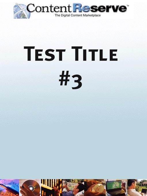 Title details for Test Title 3 by OverDrive - Available